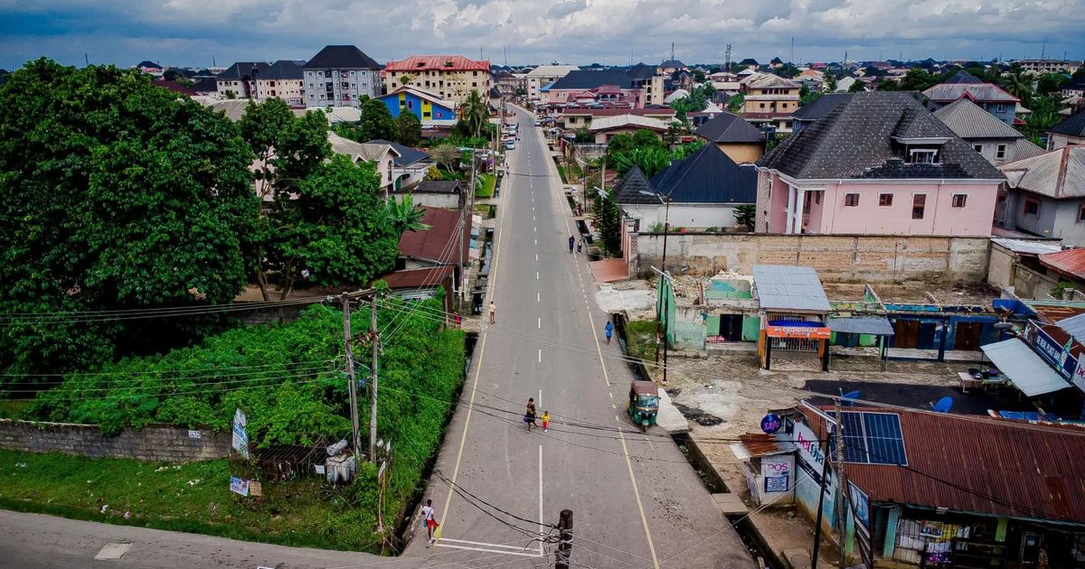 Aerial view of Umuahia, capital of Abia State