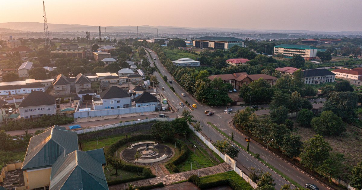 Aerial view of Enugu city