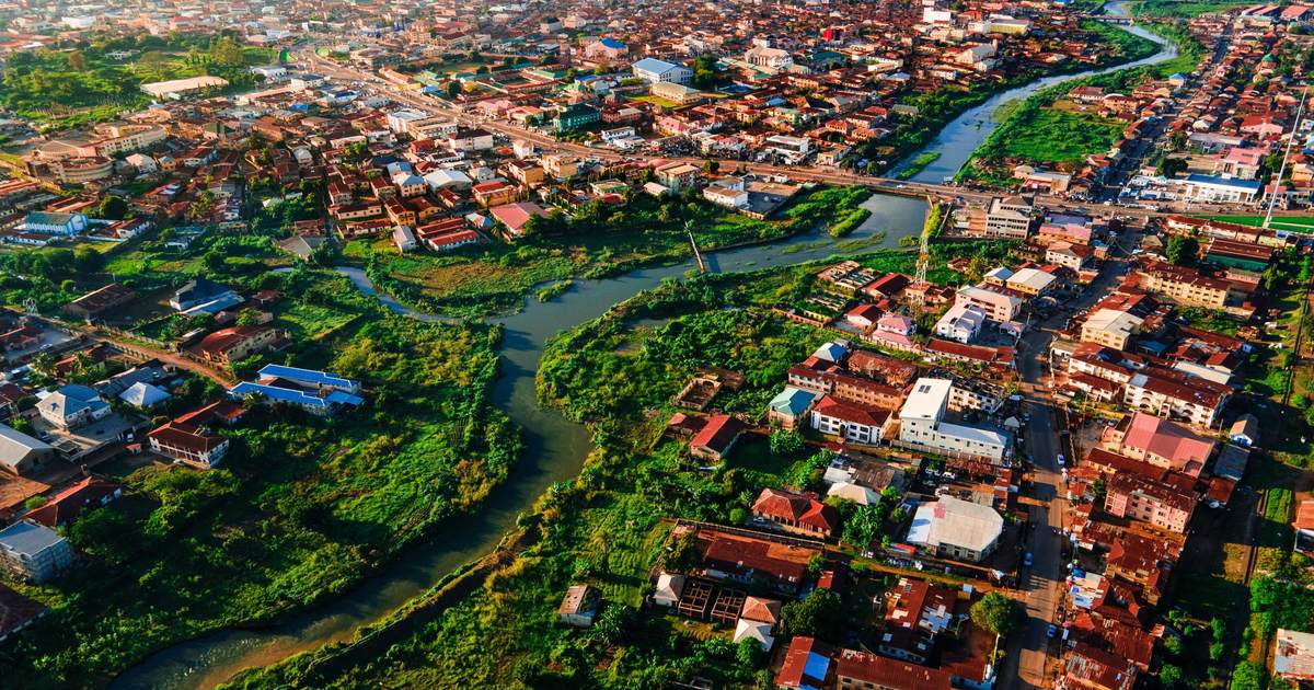 Aerial view of Ilorin, capital of Kwara State