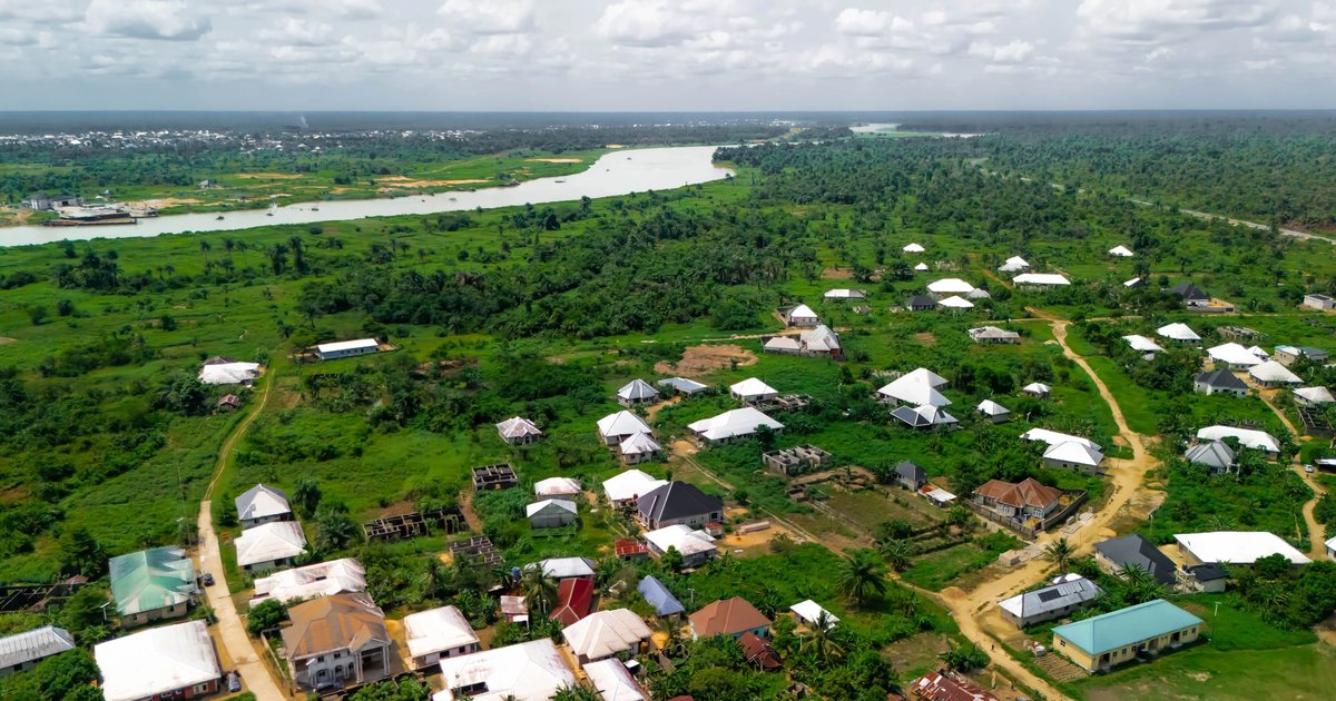 Aerial view of Yenagoa, capital of Bayelsa State