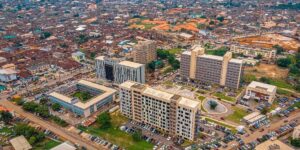 Aerial view of Benin City, capital of Edo State