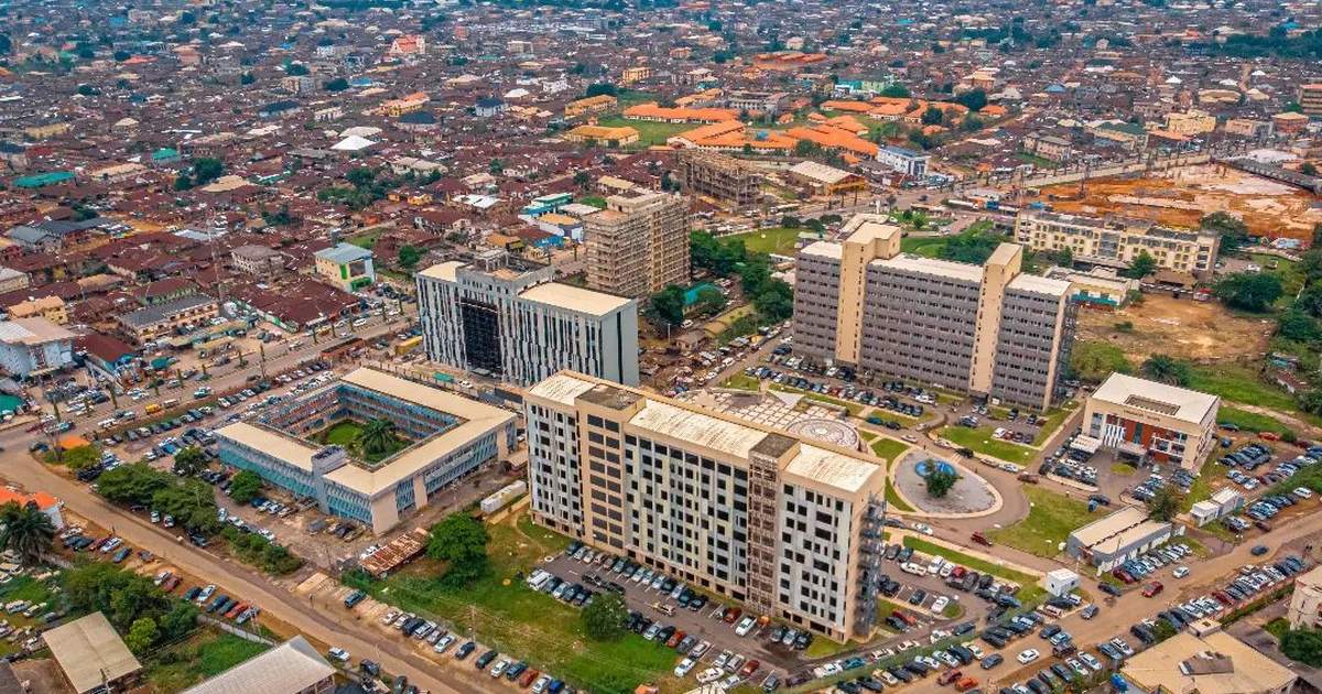 Aerial view of Benin City, capital of Edo State