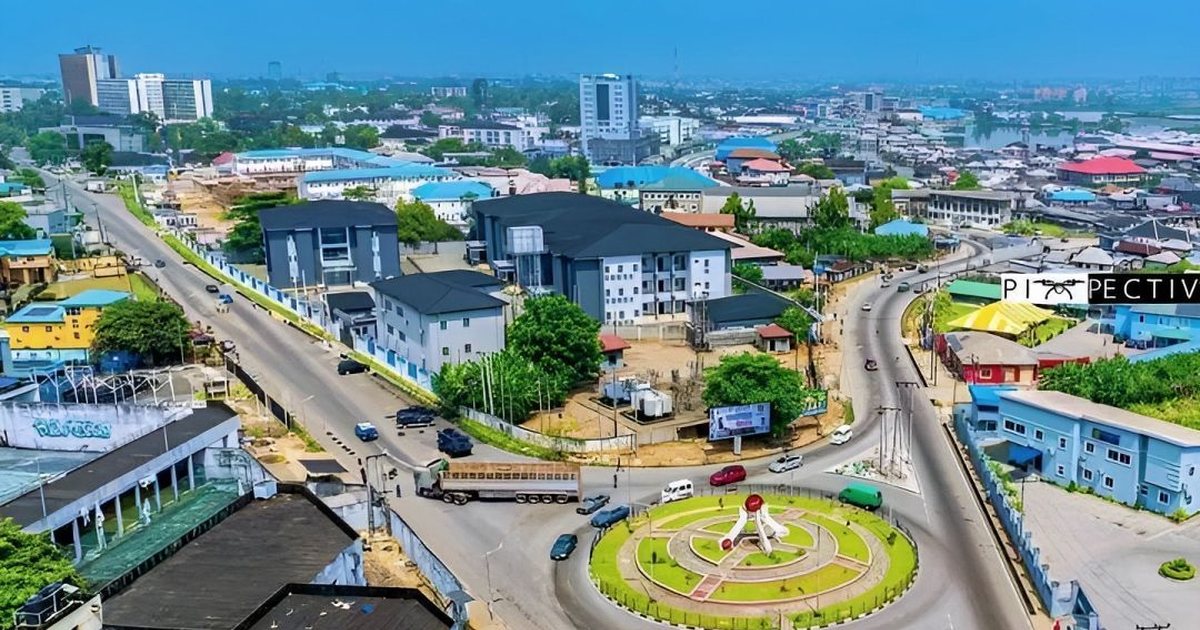 Aerial view of Port Harcourt, capital of Rivers State