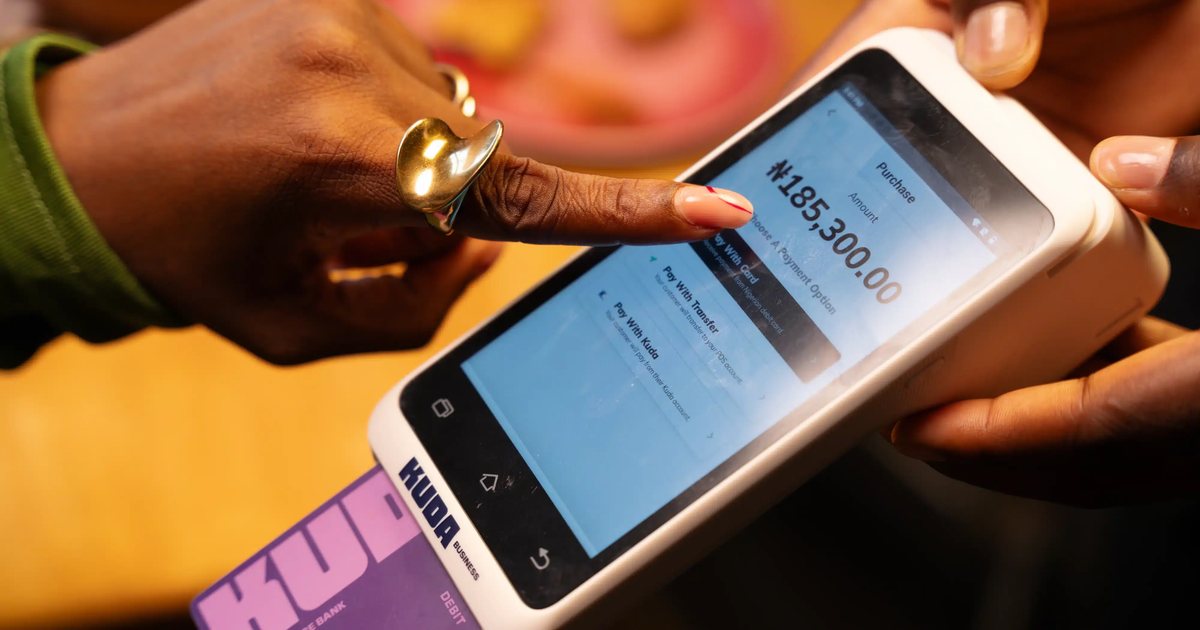 The Kuda banking app on a phone